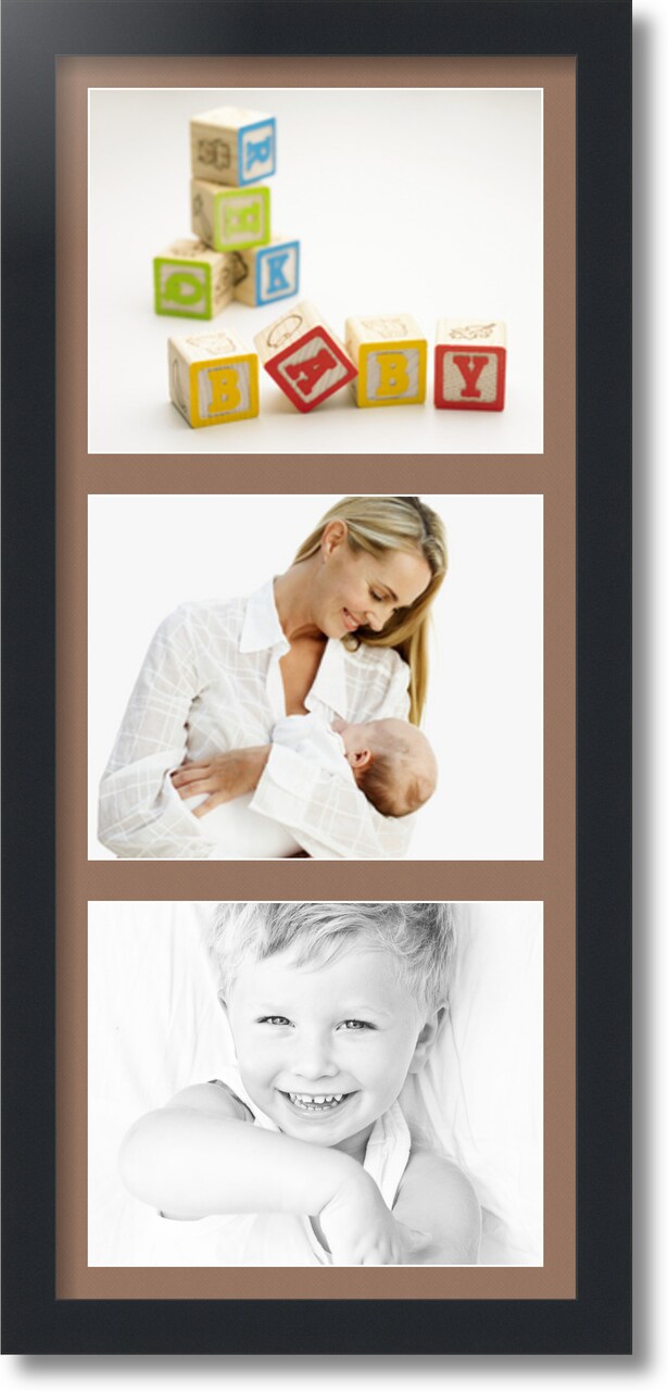 ArtToFrames Collage Photo Picture Frame with 3 - 8x10 inch Openings, Framed in Black with Over 62 Mat Color Options and Plexi Glass (CSM-3926-2156)